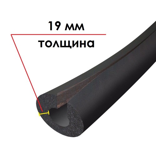 Трубка K-FLEX 19x060-1 ST IN CLAD black