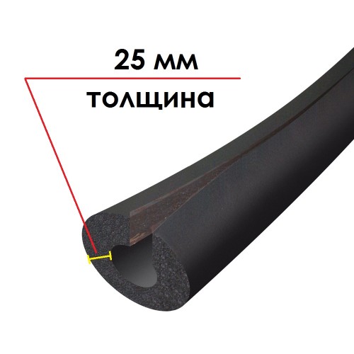 Трубка K-FLEX 25x060-1 ST IN CLAD black